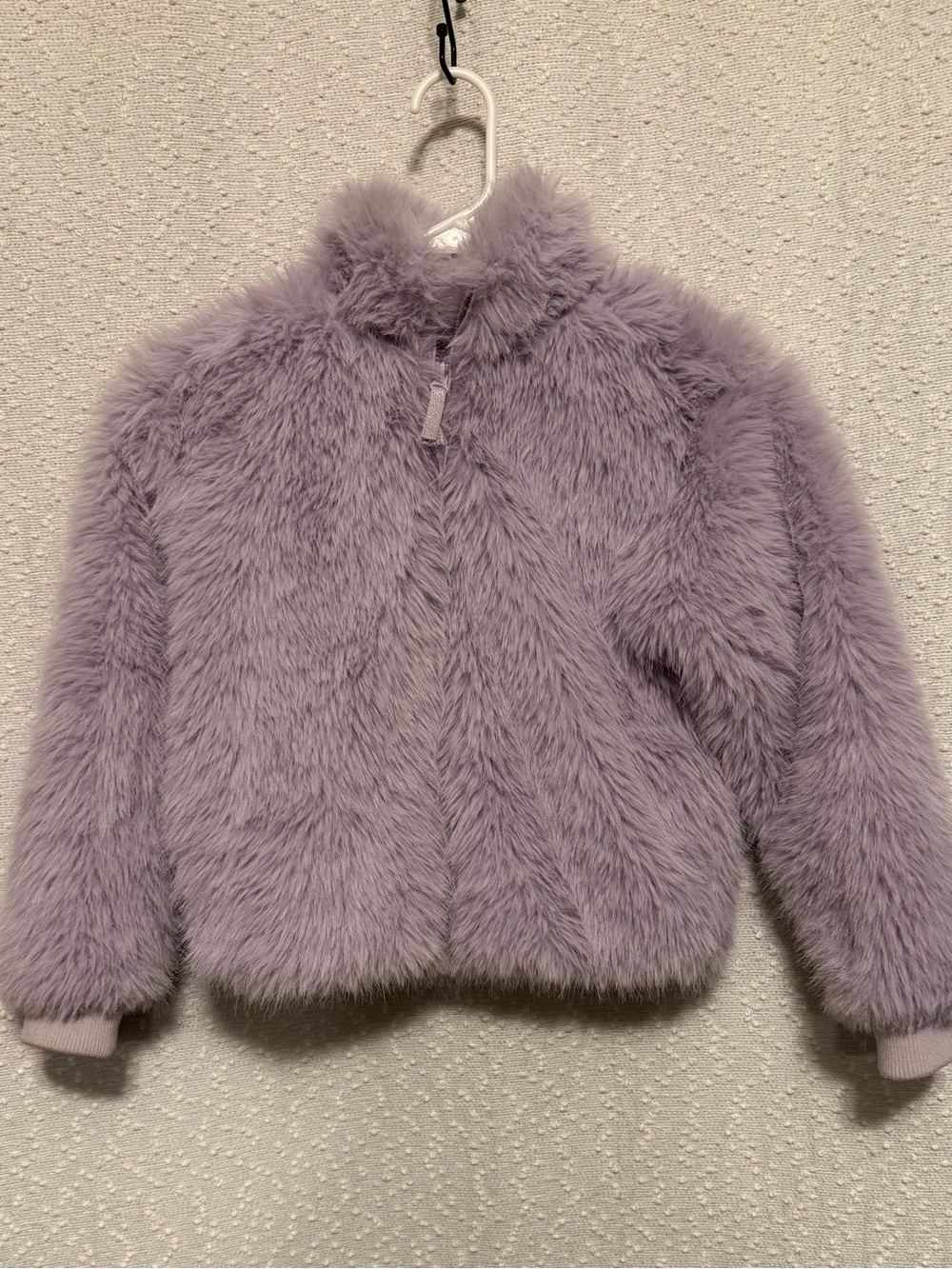 art class Lilac Faux Fur Puffer Jacket for Kids
